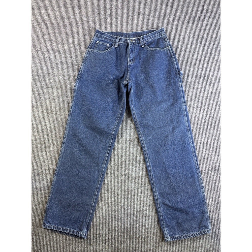 Real Work Wear Women's Blue Denim Lined Straight Jeans‎ Regular